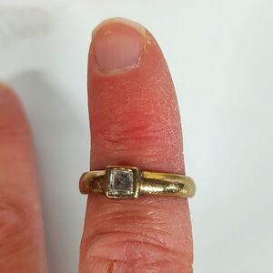 Sterling Silver Ring. Size 7. CZ stone